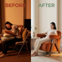 Minimalist Lounge Chair Upholstered Accent Chair — Before & After