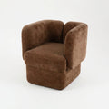 Accent Chair Built to Complement Modern Spaces, Shelter-Back Design, Cushioned Seat, Soft Fabric Upholstery