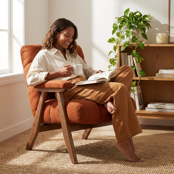 Upholstered Accent Chair Built for Modern Living, Solid Wood Frame, Plush Cushioning, Contemporary Style