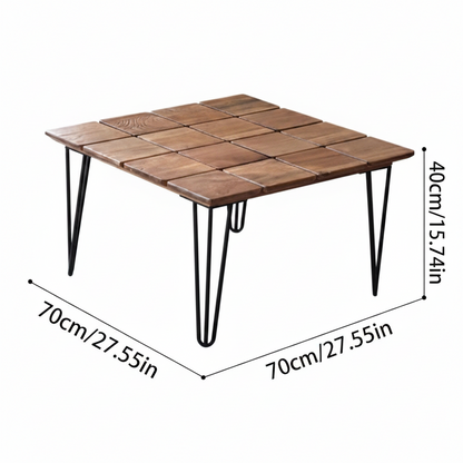 Living Room Coffee Table Modern Light Luxury Log Home Coffee Table Living Room Simple Solid Wood Tea Table Combination Balcony Coffee Table Tea Table(B,A)
