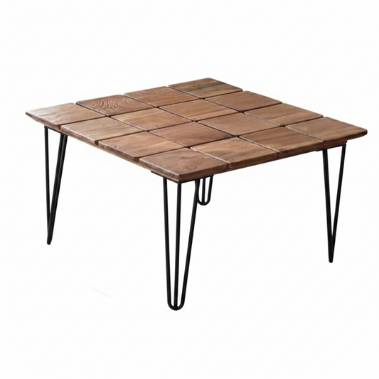 Living Room Coffee Table Modern Light Luxury Log Home Coffee Table Living Room Simple Solid Wood Tea Table Combination Balcony Coffee Table Tea Table(B,A)